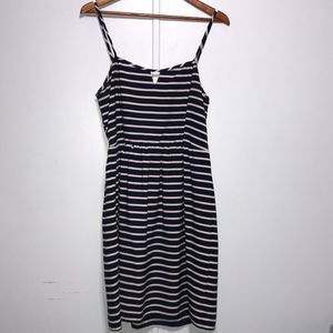 *Striped Dress with Triangle Key Hole Front* √